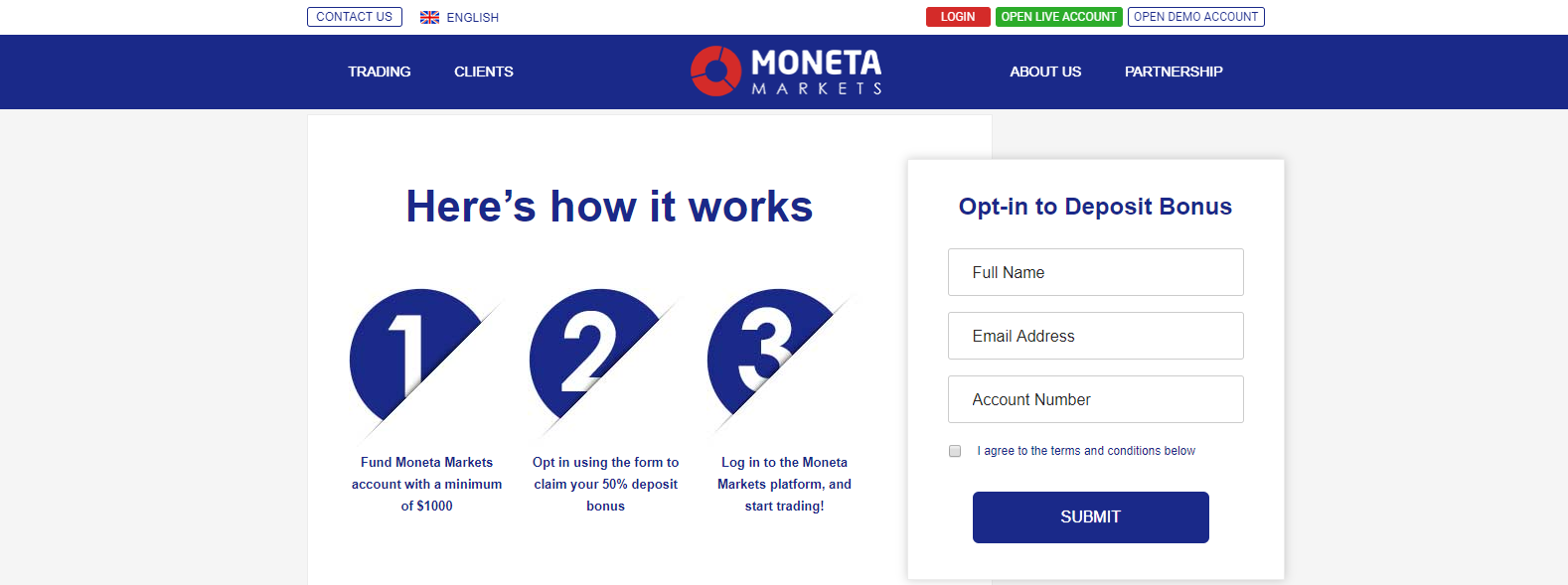 Moneta Markets Opt-in bonus